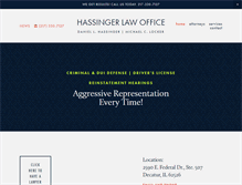 Tablet Screenshot of hassingerlaw.com